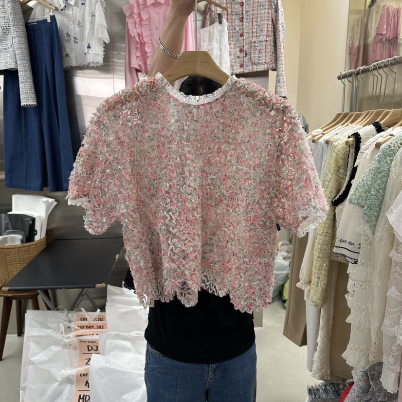 CORNER韓國直郵女士新品休閑人氣推薦熱賣時尚襯衫蕾絲衫CORNER.302襯衫/蕾絲衫圖色2