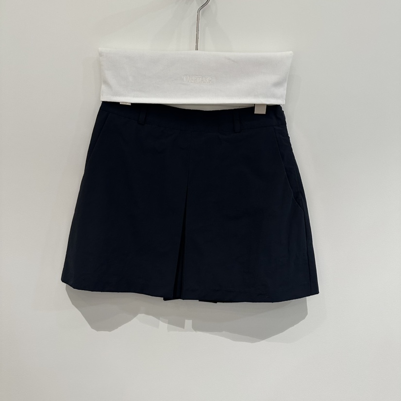 OVERTAKE韓國直郵實拍女士新款休閑熱賣時尚職業裙褲羅紋OVERTAKE裙褲圖色2