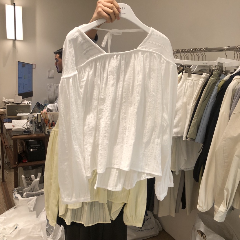 VENIR-a韓國直郵實拍女裝新品職業推薦休閑時尚襯衫蕾絲衫VENIR-a襯衫/蕾絲衫圖色1