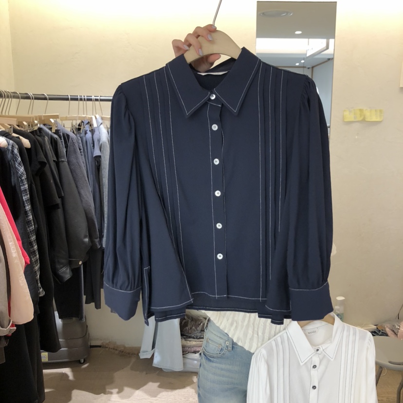 W AND J韓國直郵實拍女裝新款休閑26春夏職業襯衫蕾絲衫W AND J襯衫/蕾絲衫圖色2