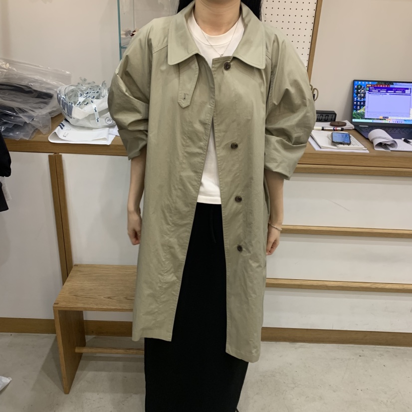 ARCHITEKT韓國代購女裝新品26春夏熱賣時尚休閑推薦長款風衣ARCHITEKT長款風衣圖色2