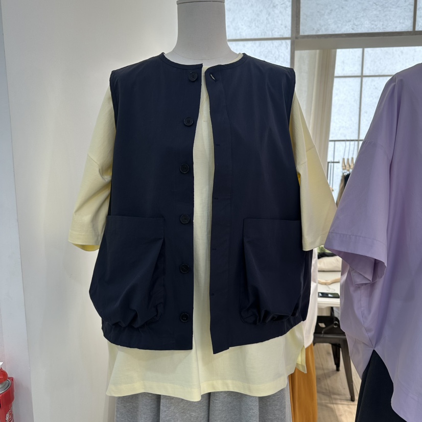 REVE-L韓國東大門直郵女裝新款休閑推薦馬甲不含內搭口袋REVE-L馬甲圖色2