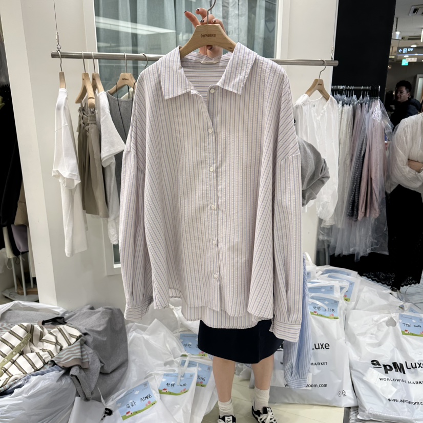 OURMOMENT韓國直郵實拍女士新款人氣26春夏襯衫蕾絲衫不含內搭OURMOMENT襯衫/蕾絲衫圖色1