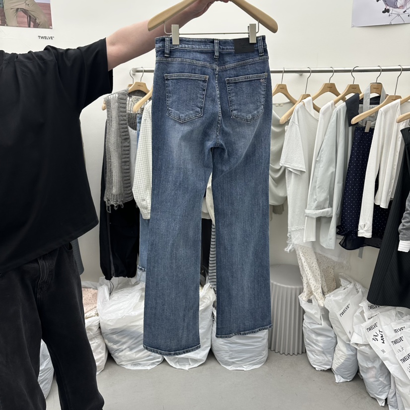 TWELVE韓國代購女士新款人氣職業時尚休閑26春夏牛仔褲修身TWELVE牛仔褲
