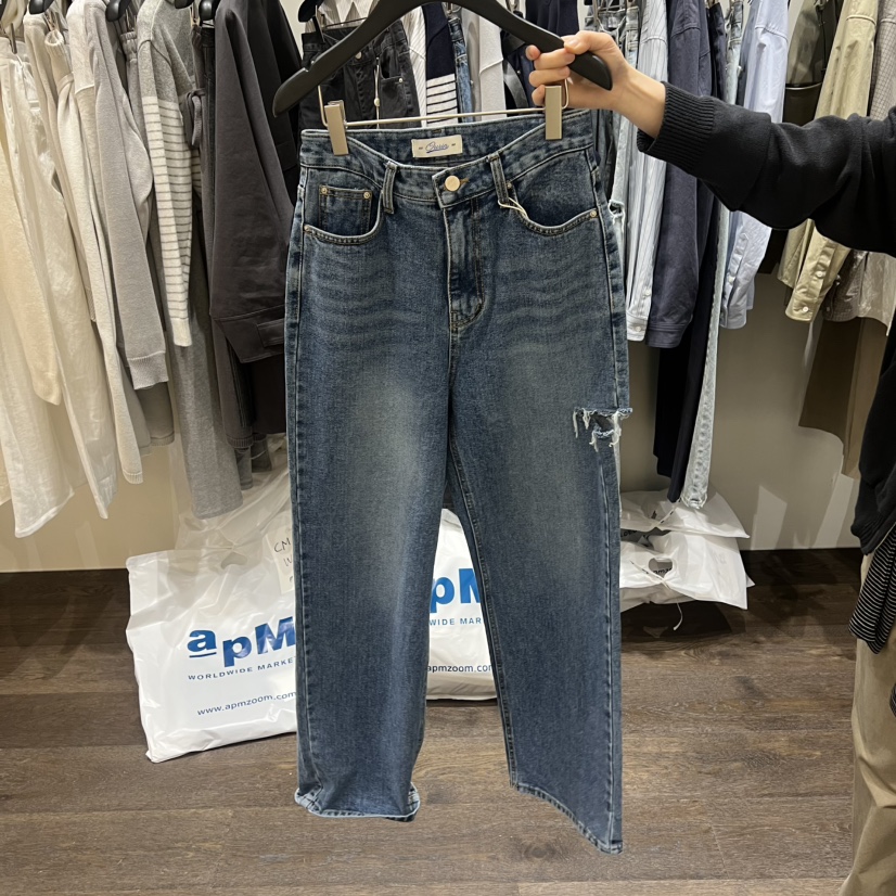 OURIN/THIS IS韓國代購女士新款時尚熱賣職業人氣牛仔褲OURIN/THIS IS牛仔褲圖色2