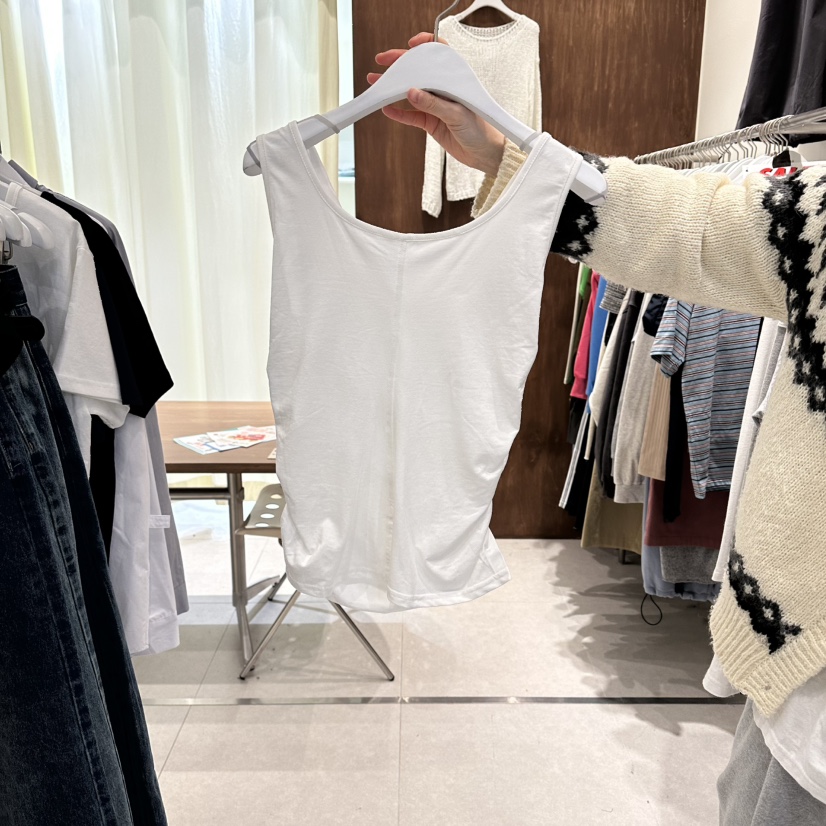 BUCKLE韓國直郵女裝新款26春夏推薦休閑時尚吊帶背心褶皺BUCKLE吊帶/背心