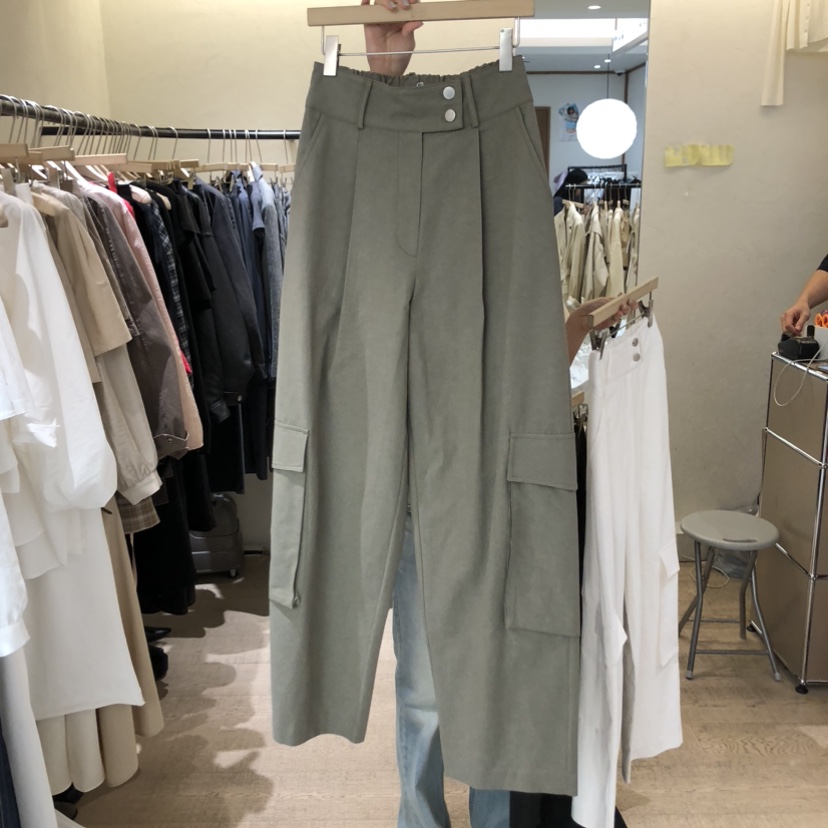 W AND J韓國直郵實拍女士新品時尚26春夏人氣休閑褲工裝褲W AND J休閑褲圖色2