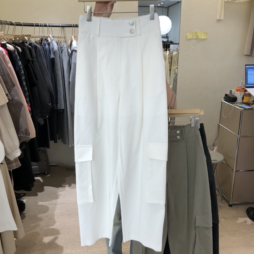 W AND J韓國直郵實拍女士新品時尚26春夏人氣休閑褲工裝褲W AND J休閑褲圖色3