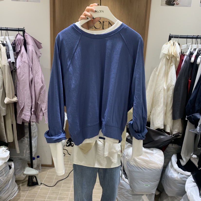 LOFN韓國代購女士新款人氣休閑推薦26春夏時尚職業長袖T恤LOFN長袖T恤圖色2