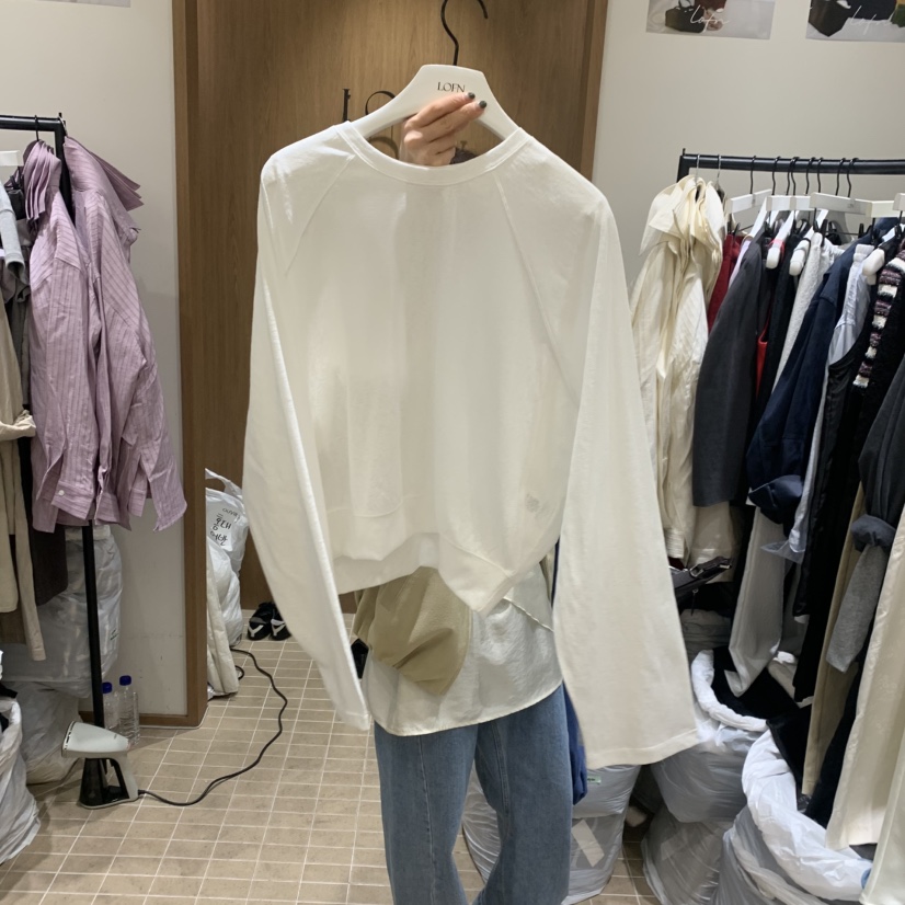 LOFN韓國代購女士新款人氣休閑推薦26春夏時尚職業長袖T恤LOFN長袖T恤圖色3
