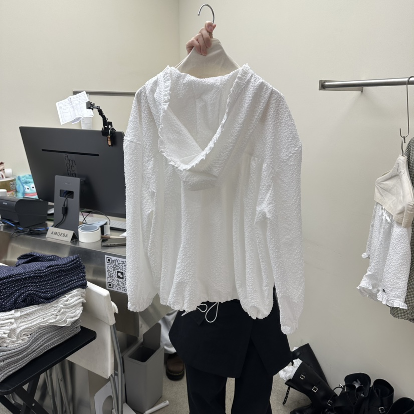 AMOEBA韓國代購女裝新品26春夏時尚職業熱賣人氣夾克格子AMOEBA夾克