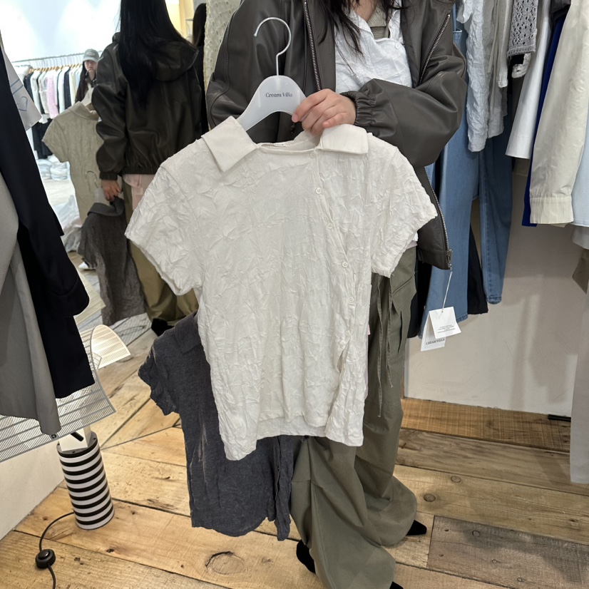 CREAM VILLA韓國東大門代購女裝新款熱賣T恤CREAMVILLAT恤圖色2