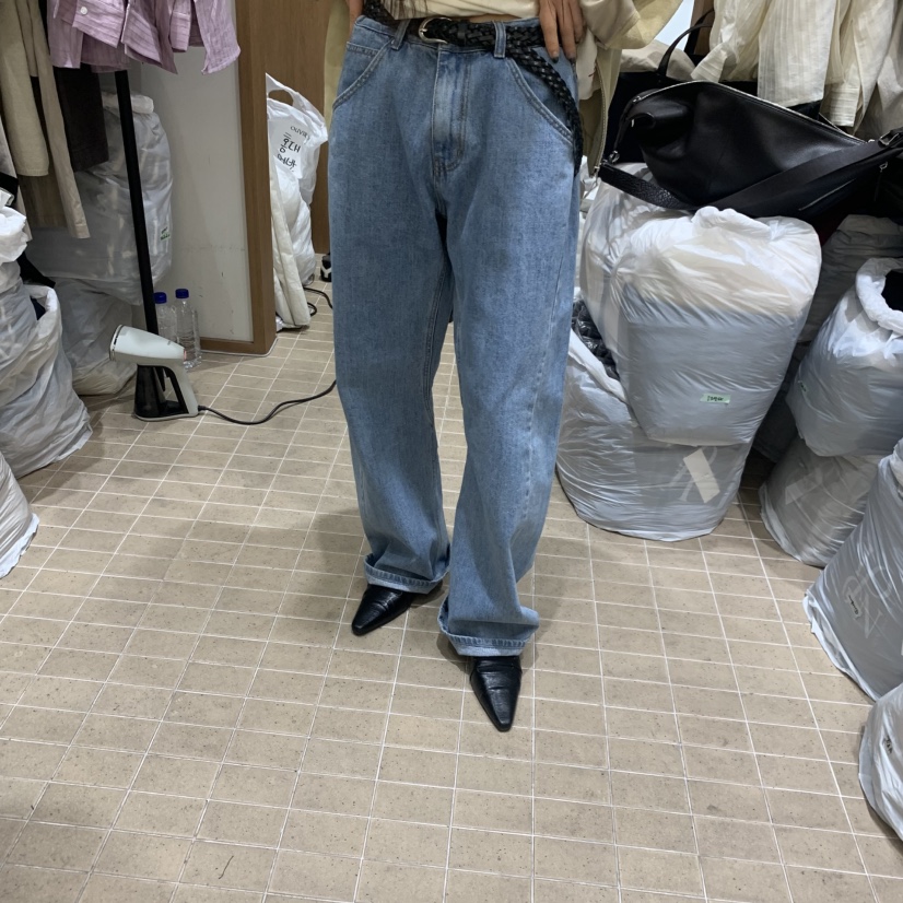 LOFN韓國東大門代購女裝新品時尚人氣熱賣牛仔褲不含腰帶LOFN牛仔褲圖色1