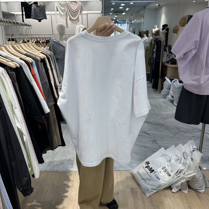 REVE-L韓國直郵實拍女士新品休閑職業推薦熱賣26春夏T恤REVE-LT恤