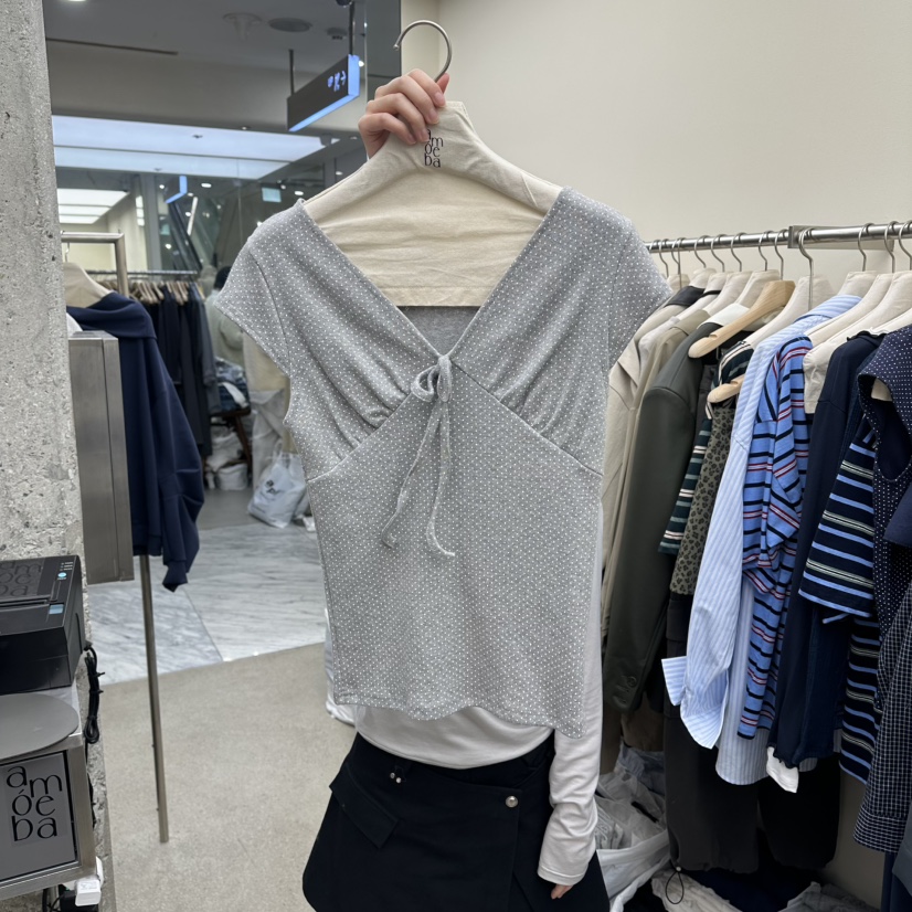 AMOEBA韓國東大門代購女士新款時尚職業推薦人氣熱賣休閑T恤AMOEBAT恤圖色3