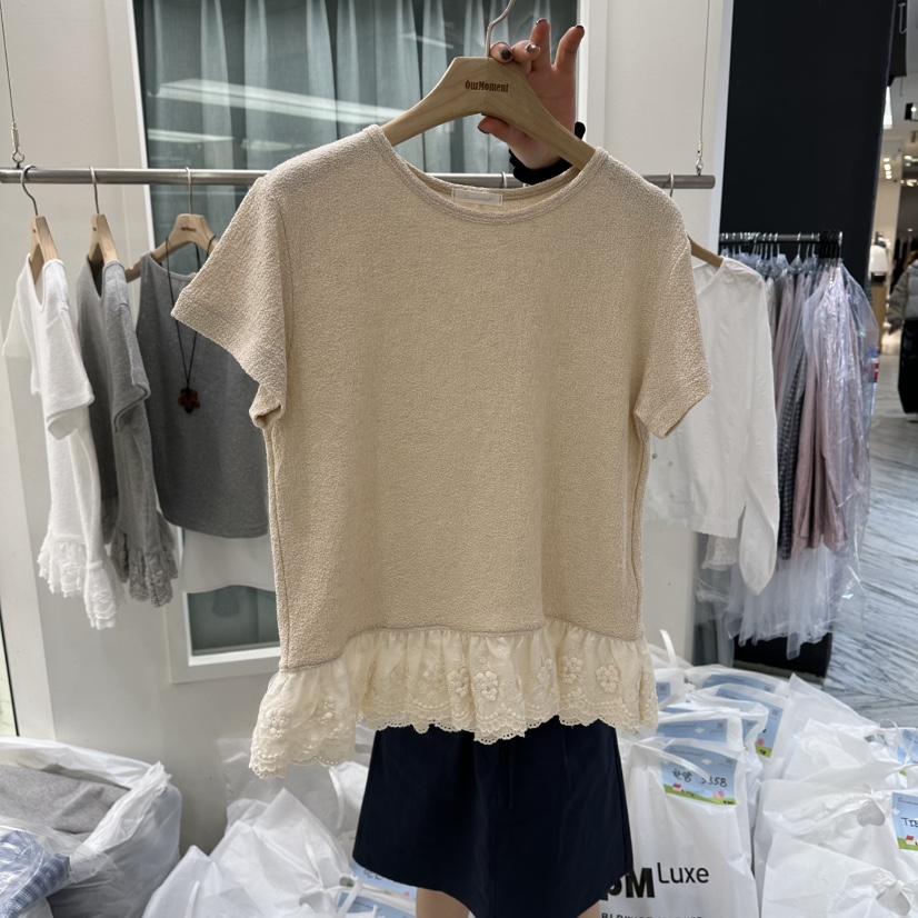 OURMOMENT韓國代購女裝新品職業人氣26春夏時尚休閑推薦T恤OURMOMENTT恤圖色2