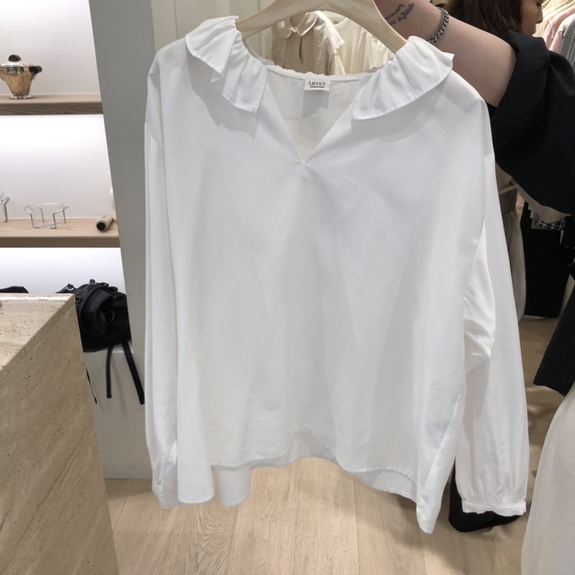 LIFFEY韓國代購女裝新品休閑熱賣時尚人氣26春夏襯衫蕾絲衫LIFFEY襯衫/蕾絲衫圖色1