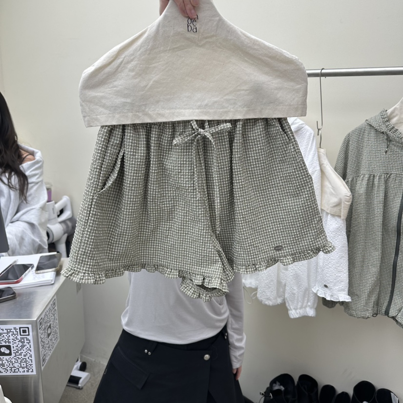 AMOEBA韓國東大門代購女士新款熱賣職業26春夏短褲荷葉邊AMOEBA短褲圖色2