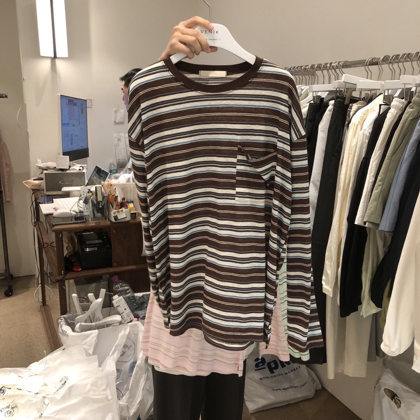 VENIR-a韓國東大門直郵女裝新款推薦26春夏休閑熱賣長袖T恤VENIR-a長袖T恤圖色1