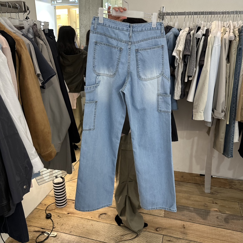 CREAM VILLA韓國東大門代購女士新品時尚牛仔褲CREAMVILLA牛仔褲