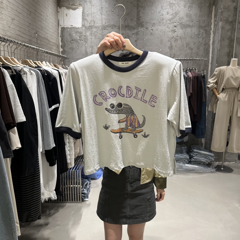 JUNI韓國直郵實拍女士新款休閑推薦人氣時尚26春夏職業T恤my juniT恤圖色3