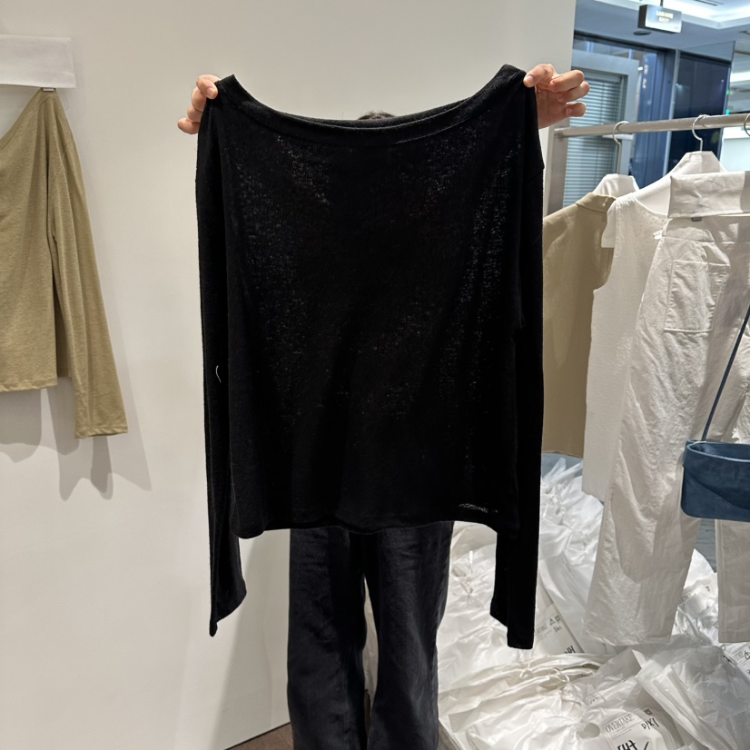 OVERTAKE韓國代購女裝新品時尚休閑職業人氣長袖T恤亞麻布OVERTAKE長袖T恤圖色3