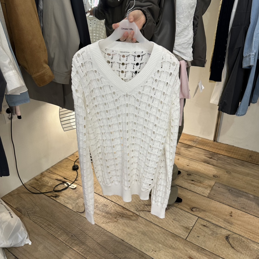 CREAM VILLA韓國代購女士新品休閑針織衫CREAMVILLA針織衫圖色1