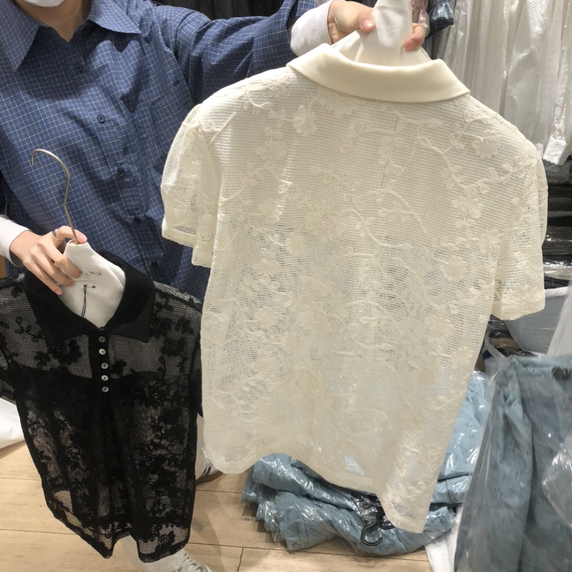 OGI韓國東大門代購女裝新款時尚人氣26春夏熱賣襯衫蕾絲衫FLat OGI襯衫/蕾絲衫