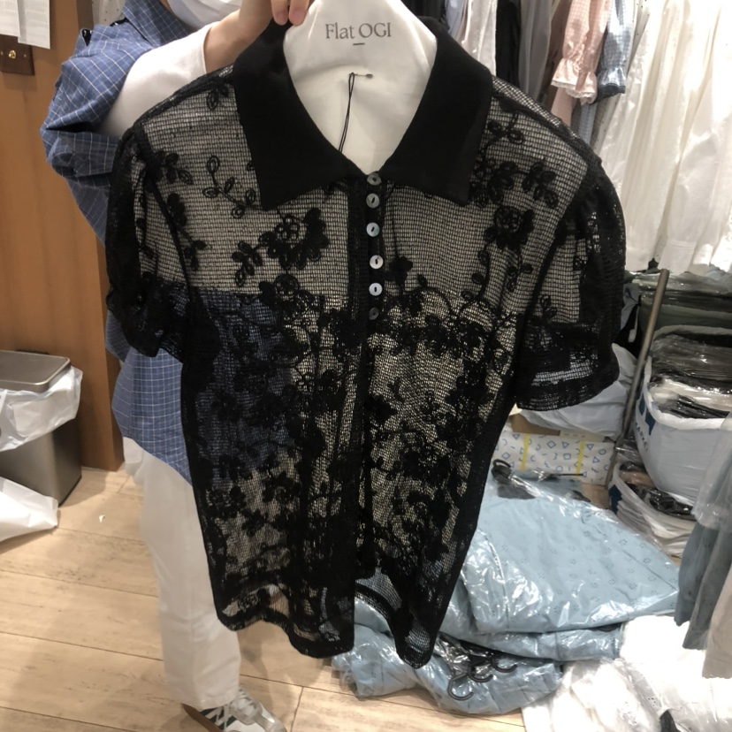 OGI韓國東大門代購女裝新款時尚人氣26春夏熱賣襯衫蕾絲衫FLat OGI襯衫/蕾絲衫圖色2