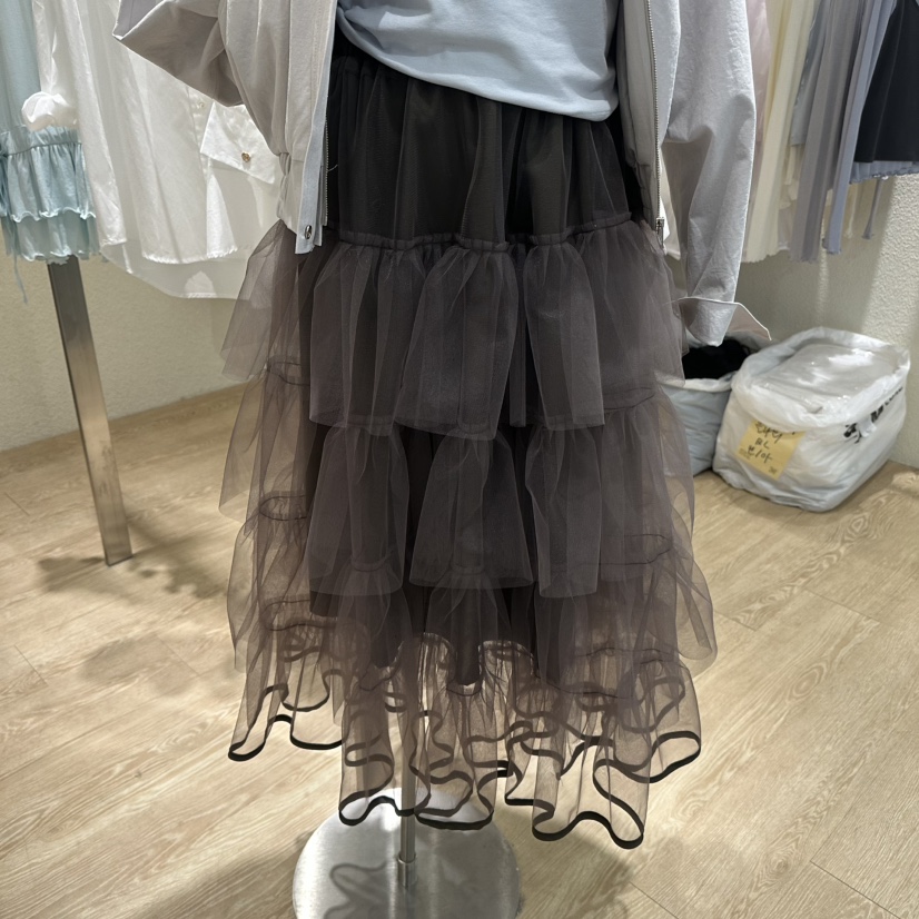 EMPTY韓國直郵實拍女裝新款時尚熱賣休閑26春夏人氣職業長裙EMPTY長裙圖色3墨色