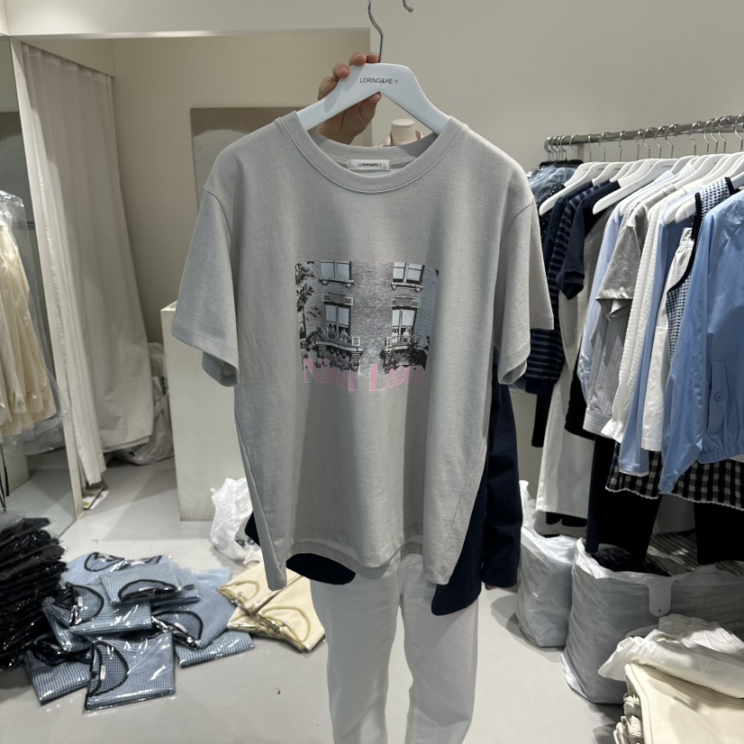 LORING RE I韓國東大門代購女士新品26春夏時尚推薦T恤LORING RE-I/BARET恤圖色1
