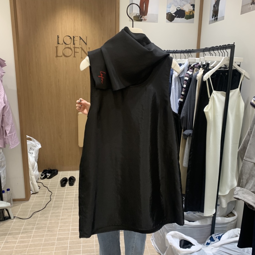 LOFN韓國東大門直郵女裝新款休閑職業推薦時尚連衣裙含圍巾LOFN連衣裙圖色2
