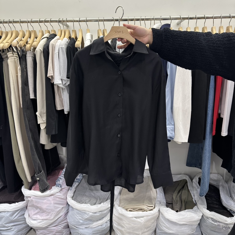 VIVEL韓國直郵女裝新品推薦熱賣26春夏人氣休閑襯衫蕾絲衫VIVEL襯衫/蕾絲衫圖色3