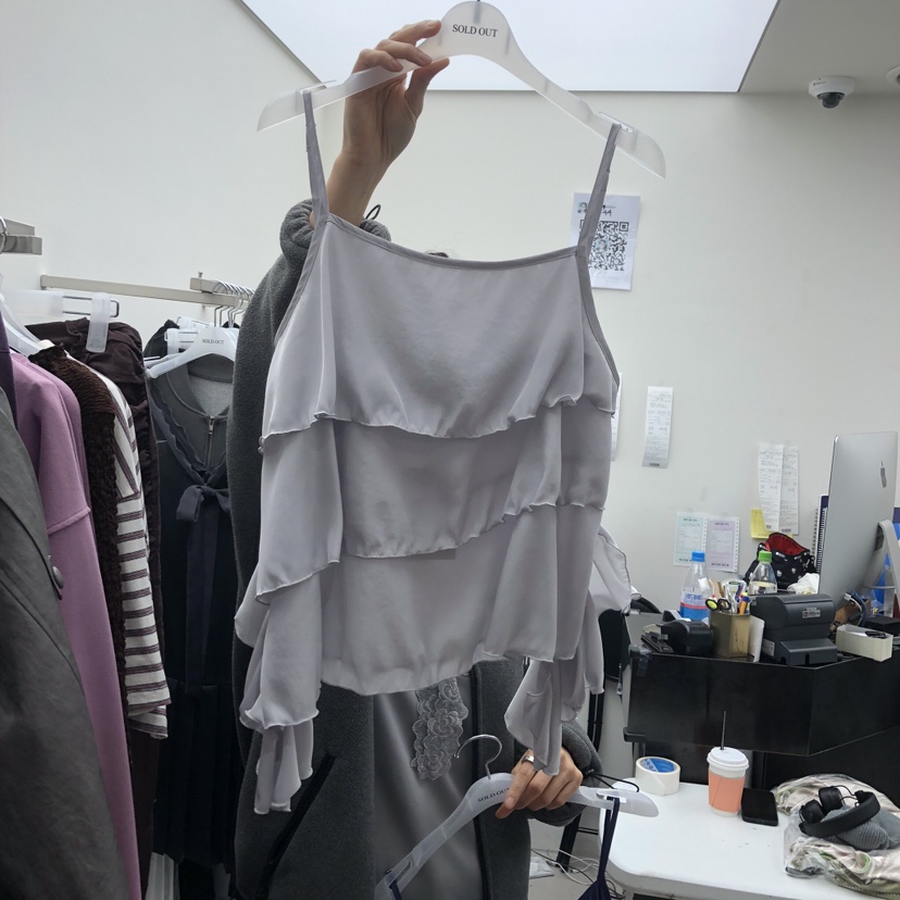 SOLD OUT韓國直郵女裝新品休閑26春夏職業人氣熱賣吊帶背心SOLD OUT吊帶/背心圖色2