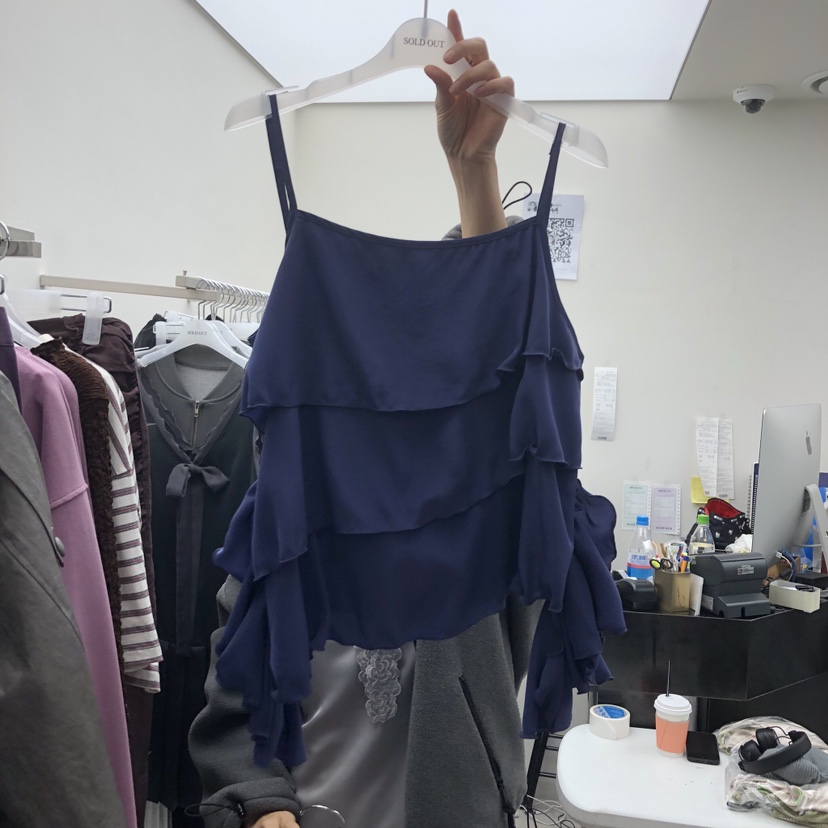 SOLD OUT韓國直郵女裝新品休閑26春夏職業人氣熱賣吊帶背心SOLD OUT吊帶/背心圖色3