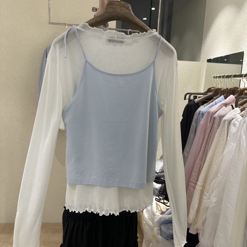 EMPTY韓國直郵女士新款熱賣休閑人氣職業吊帶背心不含內搭EMPTY吊帶/背心