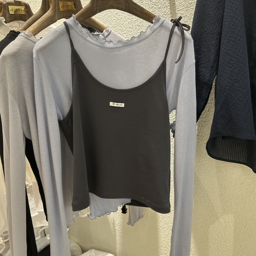 EMPTY韓國直郵女士新款熱賣休閑人氣職業吊帶背心不含內搭EMPTY吊帶/背心圖色2