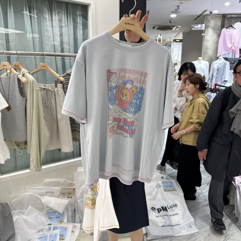 OURMOMENT韓國代購女士新款休閑26春夏熱賣人氣推薦職業T恤OURMOMENTT恤圖色1