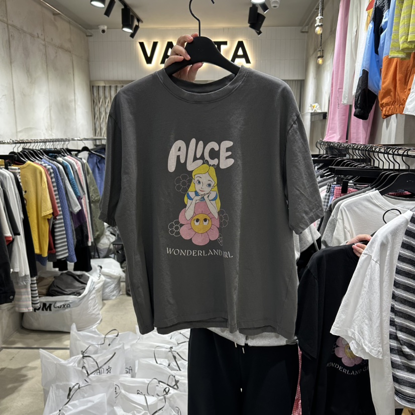 VANTA韓國東大門直郵女士新品26春夏人氣熱賣職業休閑T恤VANTAT恤圖色2