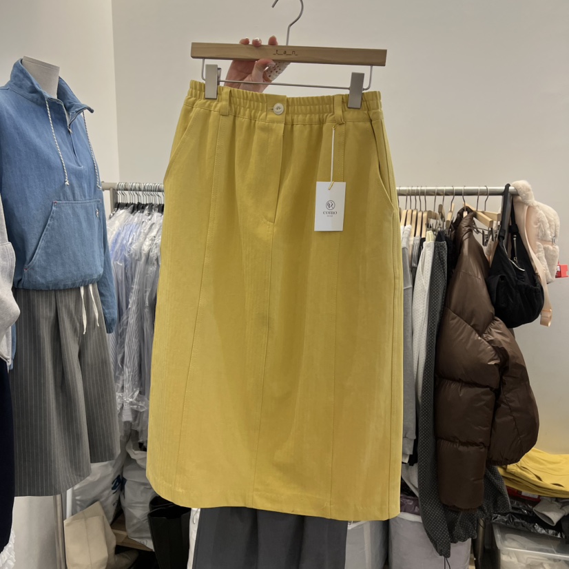 TAN&amp;COMO韓國代購女士新款休閑時尚職業半身裙中短裙tan-COMO半身裙/中短裙圖色1