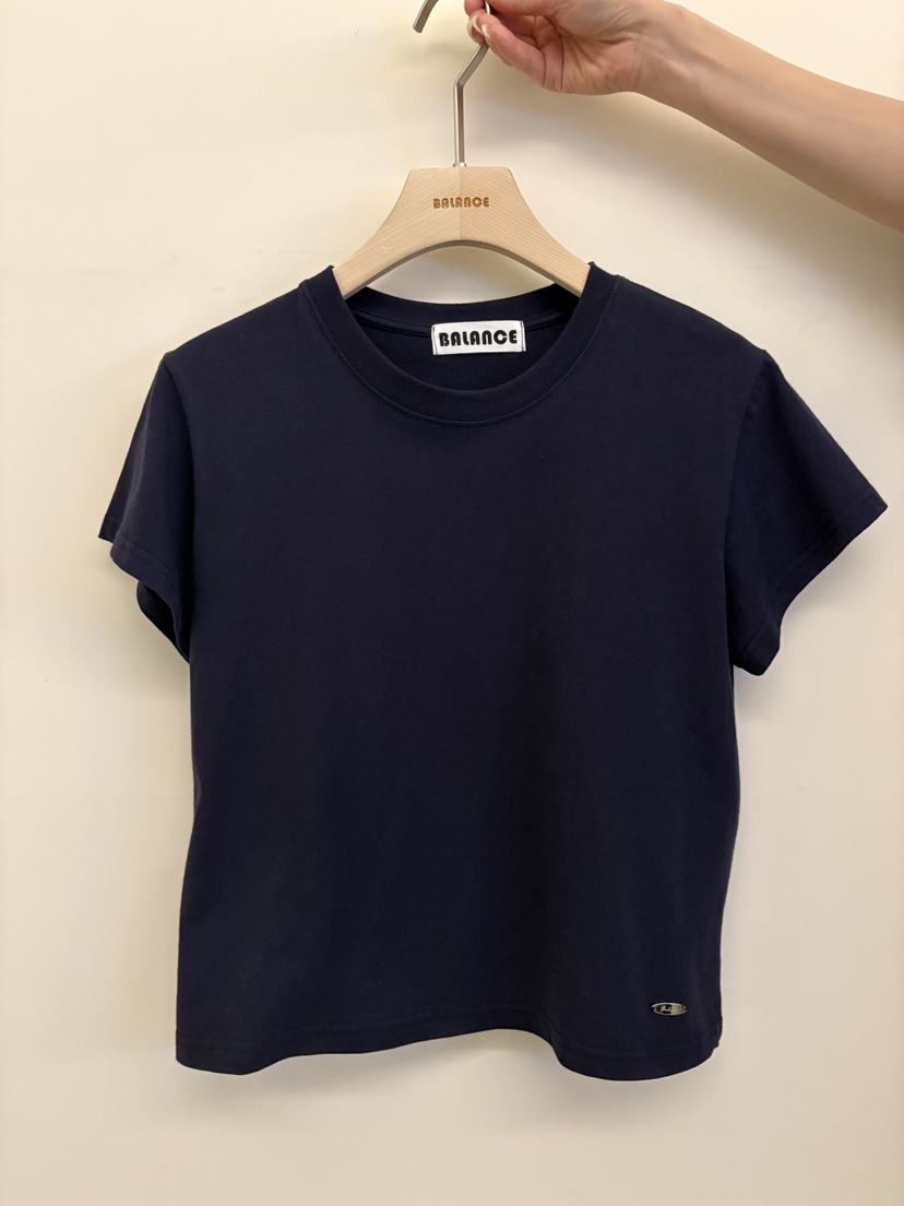BALANCE韓國直郵女士新款26春夏休閑職業熱賣推薦人氣T恤BALANCET恤圖色4深藍色