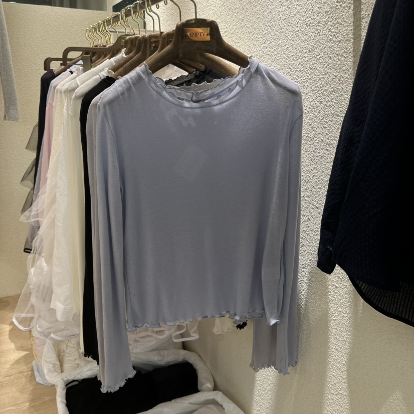 EMPTY韓國東大門直郵女裝新款推薦時尚人氣休閑職業長袖T恤EMPTY長袖T恤圖色3