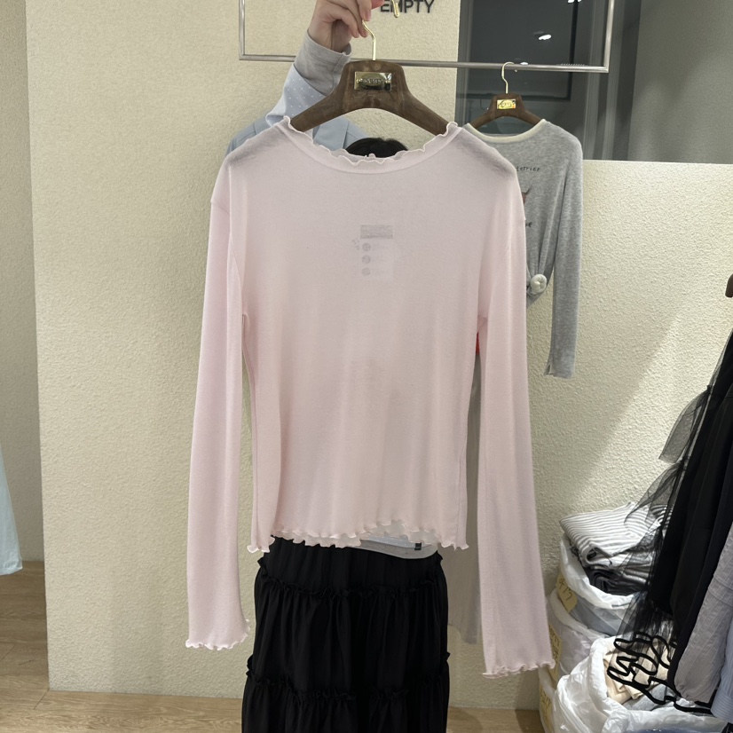 EMPTY韓國東大門直郵女裝新款推薦時尚人氣休閑職業長袖T恤EMPTY長袖T恤圖色4