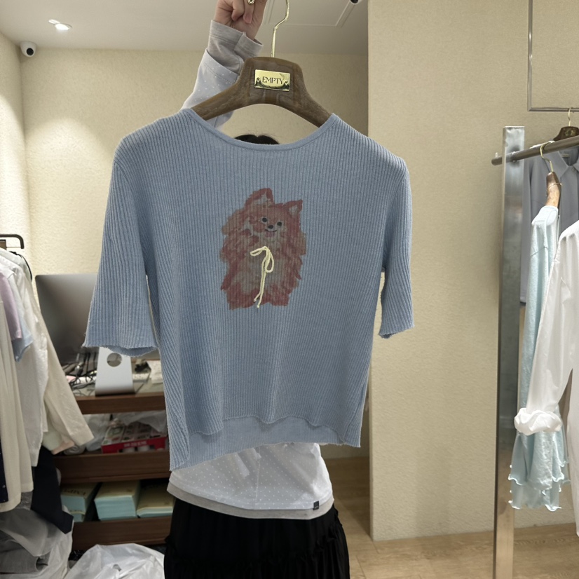 EMPTY韓國代購女裝新品熱賣休閑人氣時尚職業26春夏推薦T恤EMPTYT恤圖色1