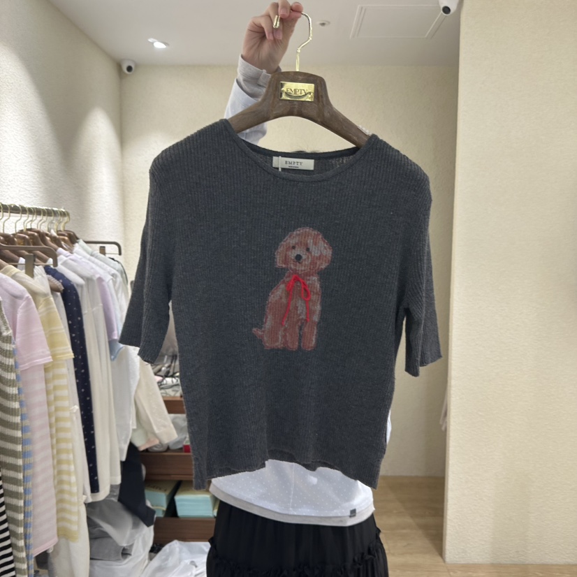 EMPTY韓國代購女裝新品熱賣休閑人氣時尚職業26春夏推薦T恤EMPTYT恤圖色2