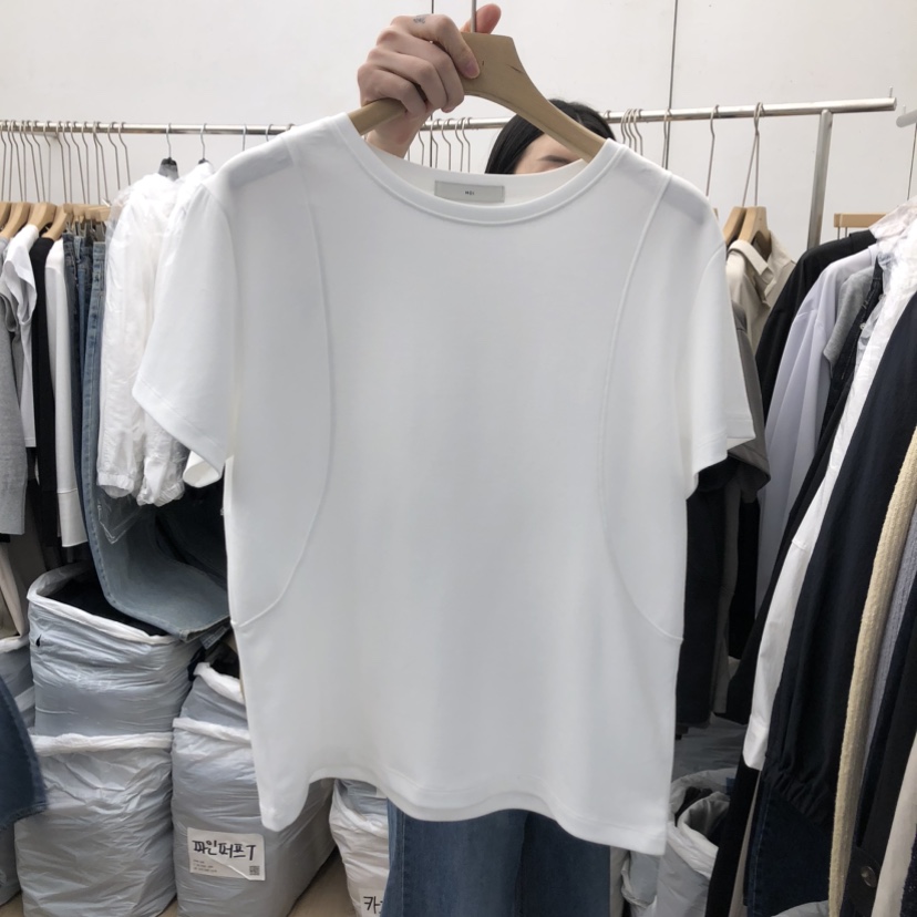 MOI-A韓國代購女士新款職業推薦熱賣休閑人氣26春夏時尚T恤MOI-AT恤圖色1