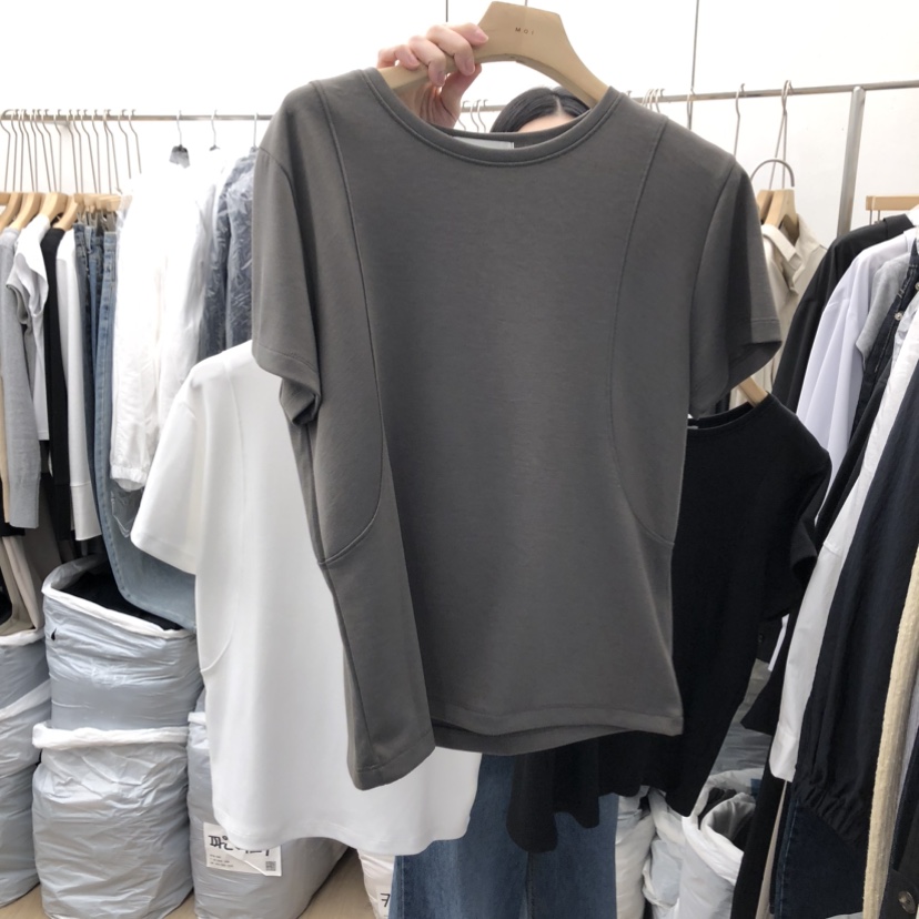 MOI-A韓國代購女士新款職業推薦熱賣休閑人氣26春夏時尚T恤MOI-AT恤圖色2