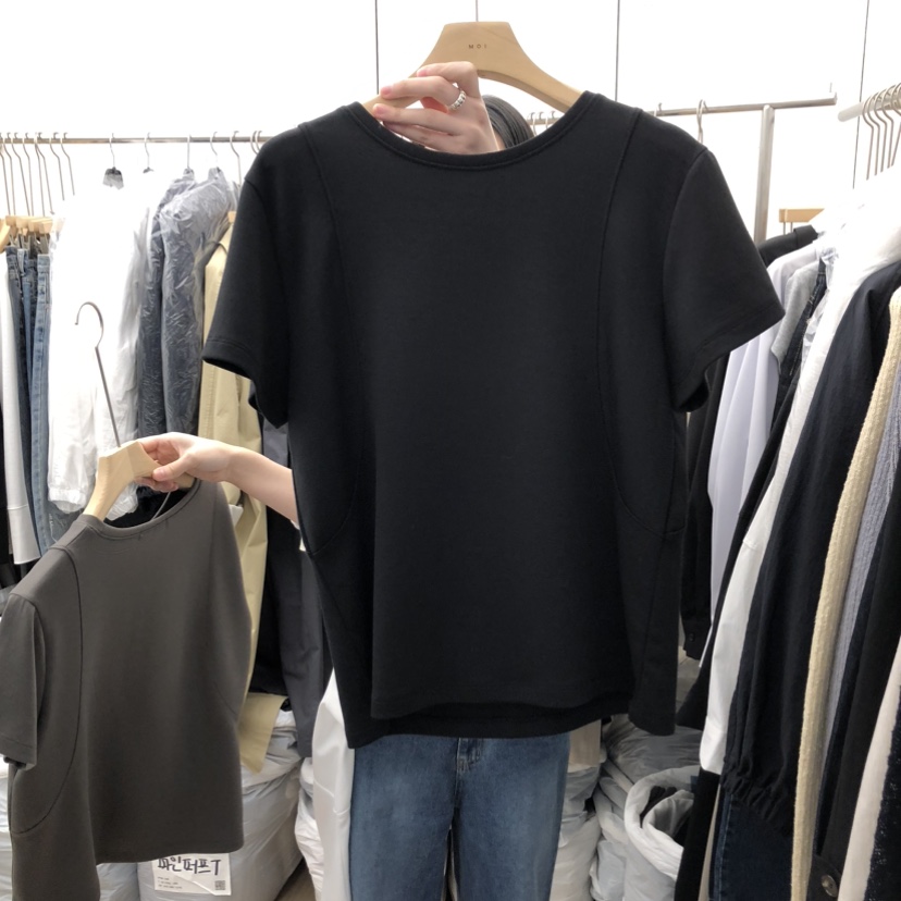 MOI-A韓國代購女士新款職業推薦熱賣休閑人氣26春夏時尚T恤MOI-AT恤圖色3