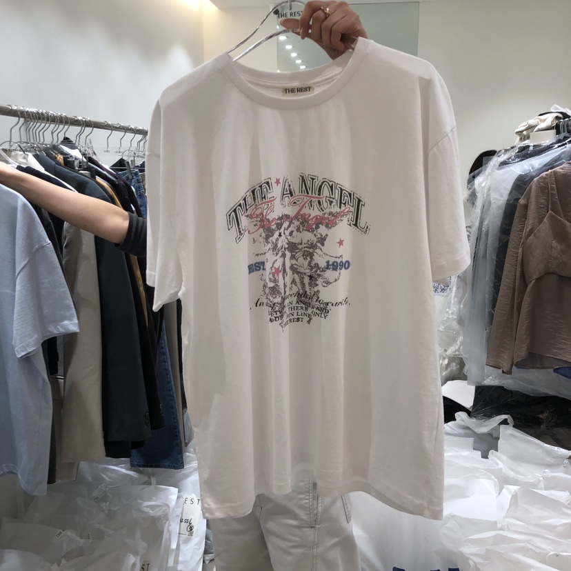 THE REST韓國東大門代購女士新款26春夏休閑人氣熱賣T恤THE REST/UNNOEUDT恤圖色1