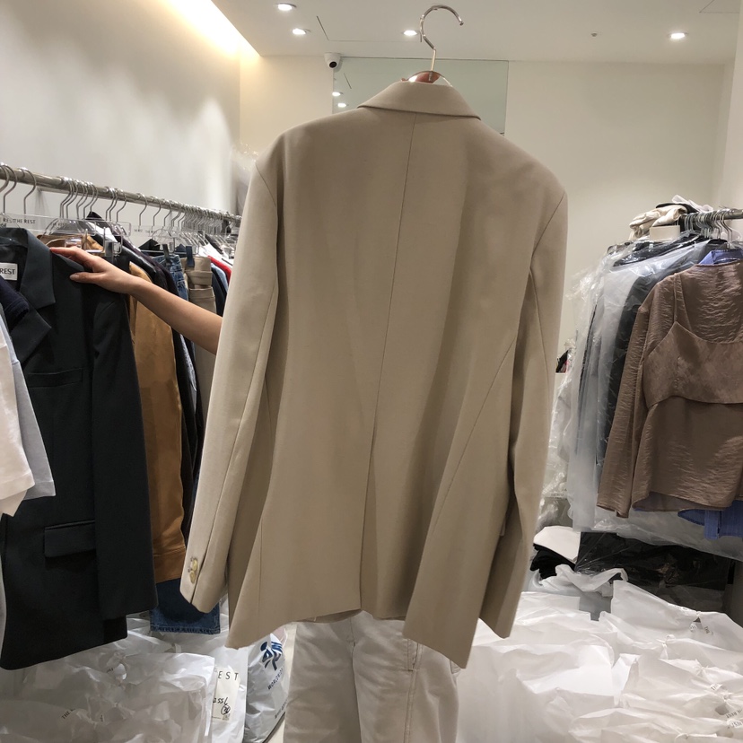 THE REST韓國東大門代購女士新品人氣26春夏休閑夾克亞麻布THE REST/UNNOEUD夾克